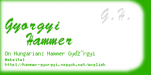 gyorgyi hammer business card